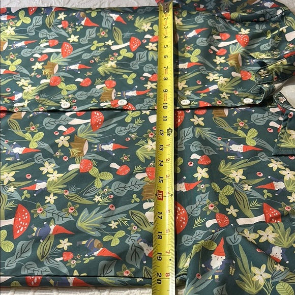 Floral Forest Men's Casual Mushroom Shirt small button up. Unisex - Picture 5 of 6